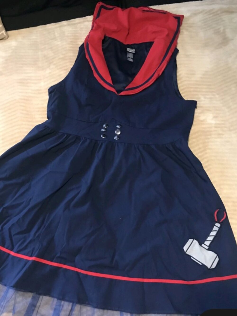 Marvel Her Universe Limited Edition Blue Thor costume Party A Line Rare Dress M - Picture 3 of 8